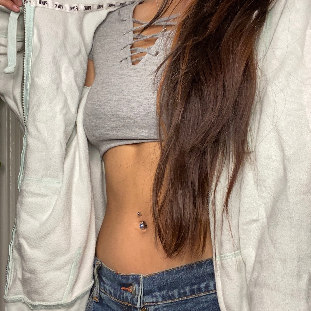Victoria’s Secret pink hoodie mint green
